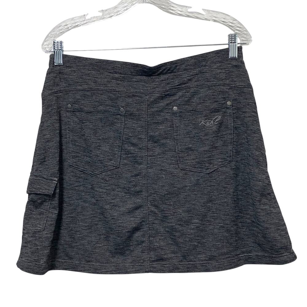 KUHL Skort Womens M Medium Charcoal Gray Pull On Elastic Waist Tennis Golf - Picture 2 of 6
